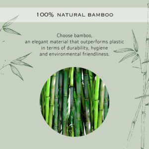 Natural bamboo benefits to illustrate the sustainability of the product