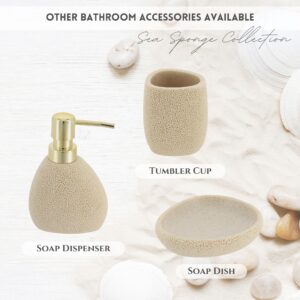 Tumbler cup, soap dispenser and soap dish from the sea sponge collection