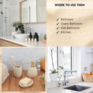 Kitchen, bathroom and complete set to illustrate the versatility