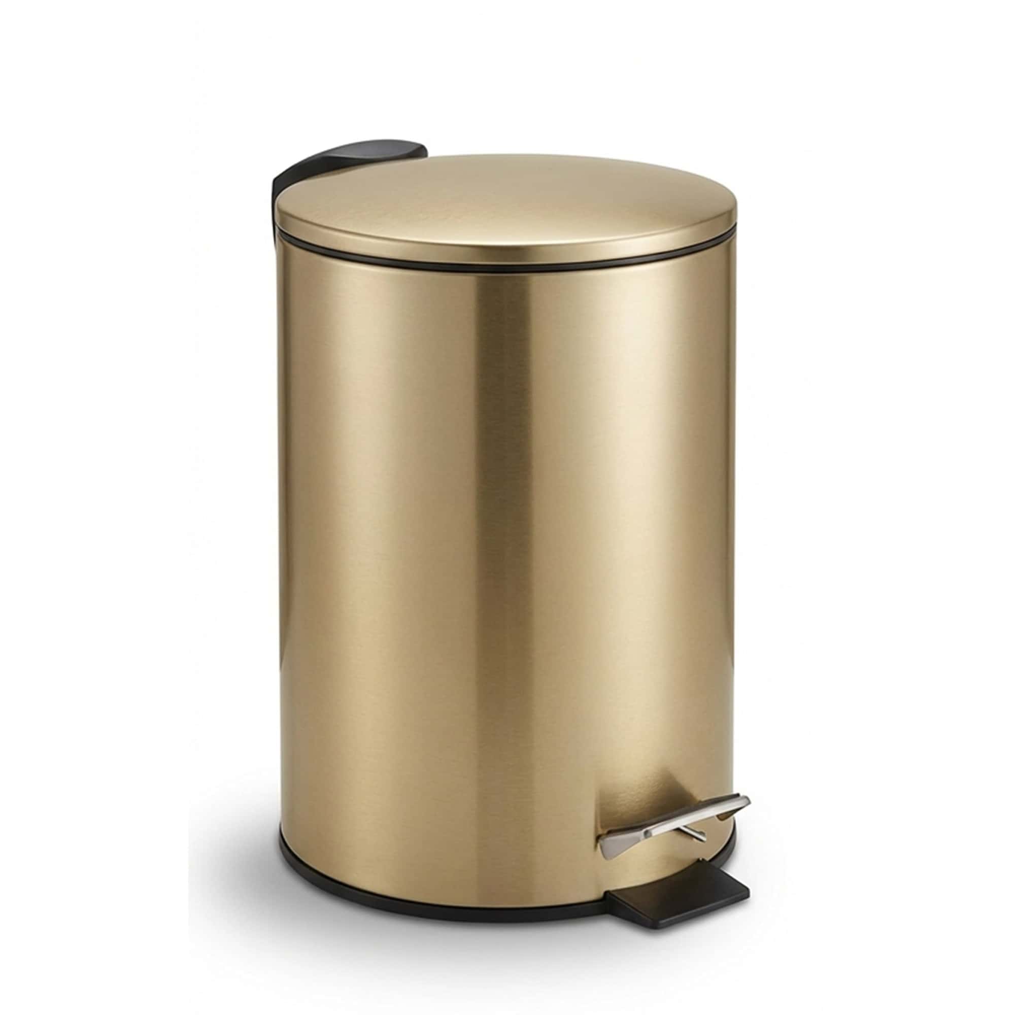 Elegant Gold Bathroom Trash Can Photos