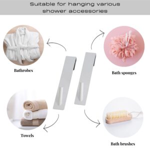 shower hooks for hanging towels, bathrobes, bath sponges, bath brushes, bathroom accessories