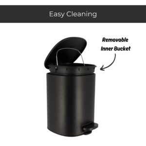 special feature of the garbage bin, a removable inner bucket for easy cleaning