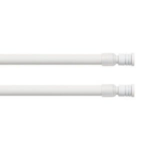 set of 2 white tension rods in detail