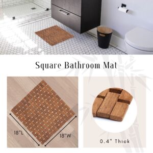 Square bathroom mat dimensions and thickness