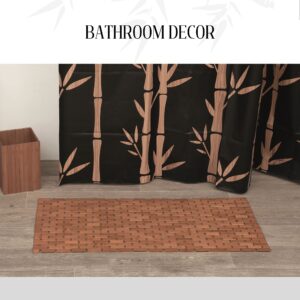 bamboo mat in the bathroom