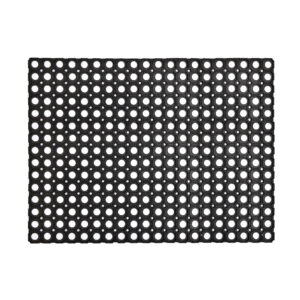 black rubber mat on white background