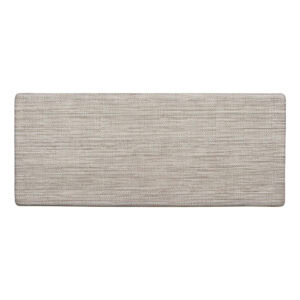 beige anti-fatigue kitchen runner rug on white background