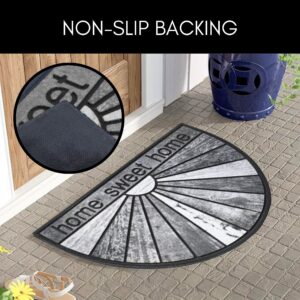 Non-Slip Backing of Monochrome Mat for Safety: A zoomed-in look at the anti-slip backing of the monochrome doormat, ensuring secure placement on various surfaces.