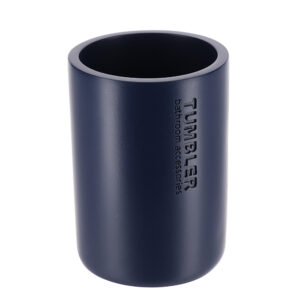 Dark navy tumbler displayed on a clean white background