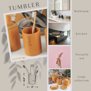 Multi-purpose yellow tumbler styled in various home settings