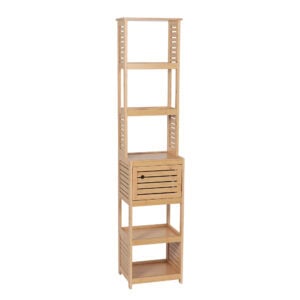 Tall Bamboo Storage Cabinet - Front View