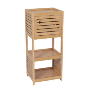 Compact Bamboo Storage Cabinet - Front View