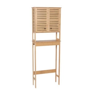 Bamboo Over-The-Toilet Storage Cabinet - Front View