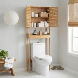 Over-The-Toilet Cabinet in a Stylish Bathroom Setting