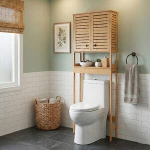 Over-The-Toilet Cabinet in a Stylish Bathroom Setting