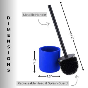Brush Dimensions: Blue toilet brush set dimensions: 14.2" x 4.3".