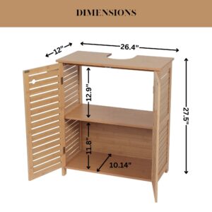 Bamboo cabinet dimensions - interior shelving view