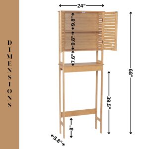 Over-The-Toilet Storage Cabinet Dimensions with Detailed View