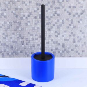 Toilet Brush Holder: Gray toilet brush holder from the bathroom set.