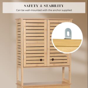 Wall-Mount Safety Feature for Over-The-Toilet Cabinet