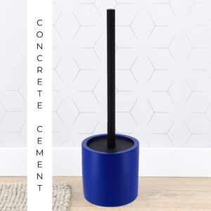 Concrete Brush Set: Blue concrete brush set in a bathroom display.