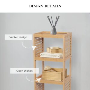 Focus on the vented side panels and open shelving.
