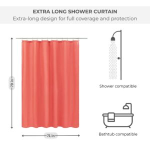 Shower curtain dimensions with icons and size info