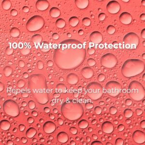 Water droplets showing waterproof shower curtain