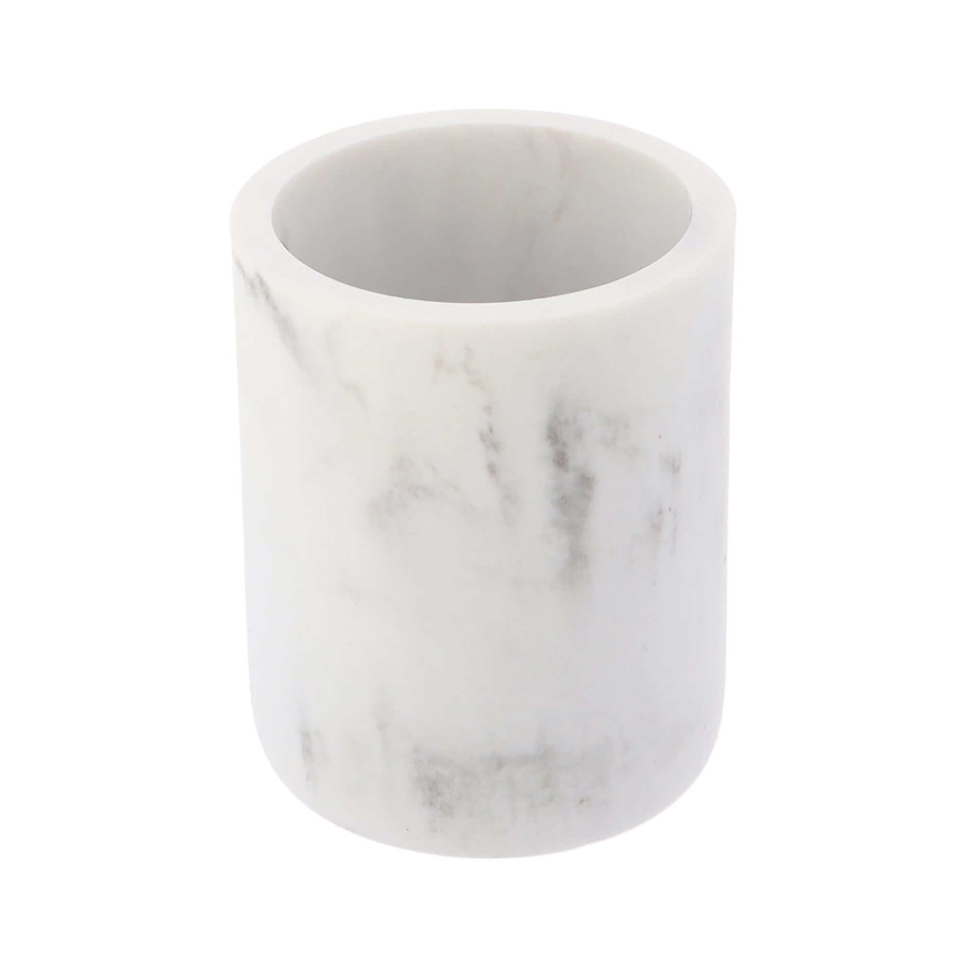 White marble resin tumbler front view