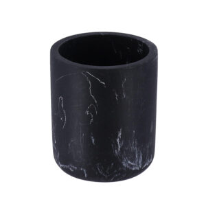 Black marble resin tumbler front view