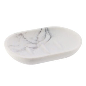 White Marble Resin Hand Soap Dish