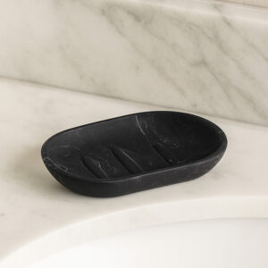 Black Marble Resin Hand Soap Dish