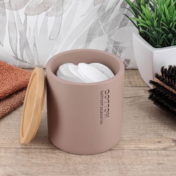 Open cappuccino cotton holder with pads