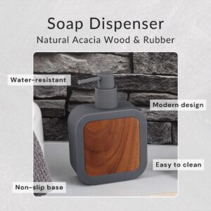 Soap dispenser features – water-resistant, easy to clean, non-slip base