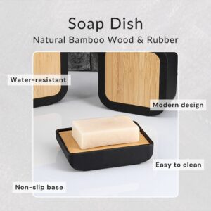 Soap dish features: water-resistant, non-slip base, easy to clean