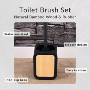 Features of the toilet brush set: water-resistant, modern design, non-slip base