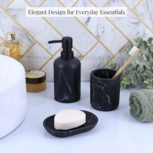 Toilet brush holder from set shown beside toilet
