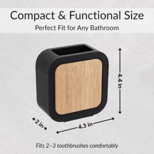 Toothbrush holder size and dimensions: compact design fits 2-3 brushes