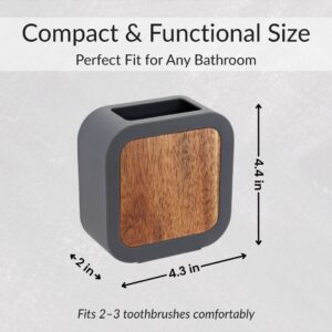 Toothbrush holder size and dimensions: compact design fits 2-3 brushes