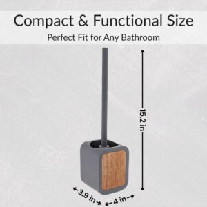Compact toilet brush dimensions 15.2 x 4 x 3.9 inches
