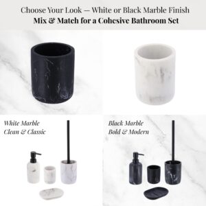 Black and white marble tumbler style options