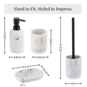Dimensions of each piece in bathroom set