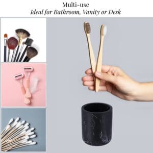 Multi-use tumbler for bathroom, vanity, or desk