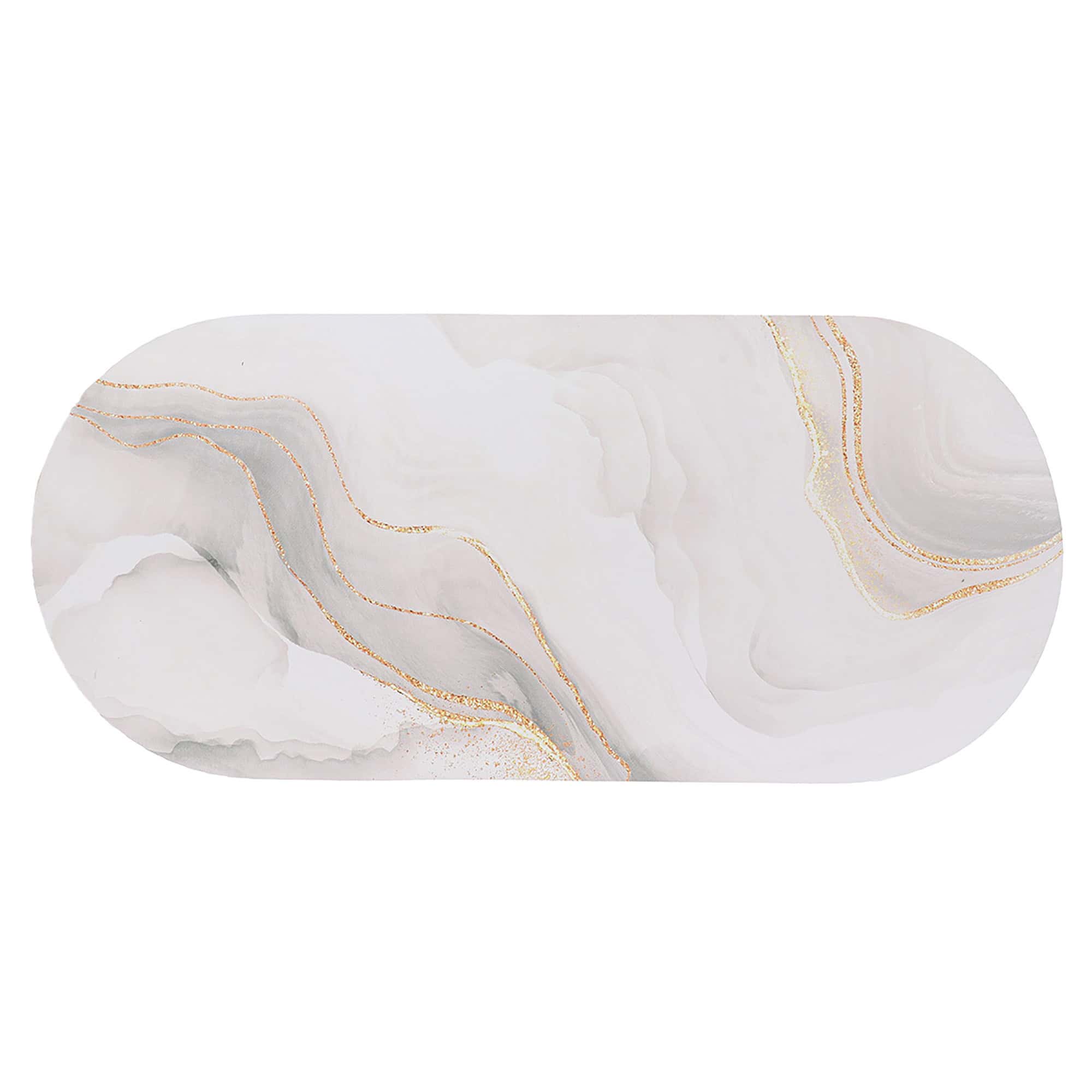 Marble Vein runner bath mat 40x18 — premium features: ultra absorbent quick dry anti-slip