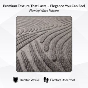 Close-up of textured wave design with raised surface detail