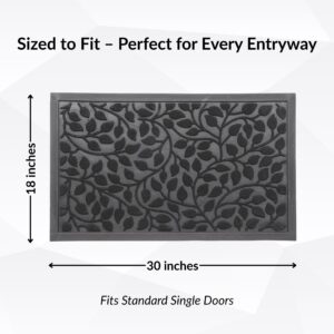 Black doormat dimensions 30x18 inches – fits standard entry doors