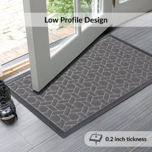 Slim 0.2-inch doormat fits under doors – low profile design