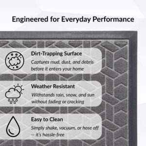 Doormat features – dirt-trapping, weatherproof, easy to clean