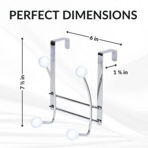 Over-the-door hook rack dimensions: 7.5 x 6 x 1.625 inches