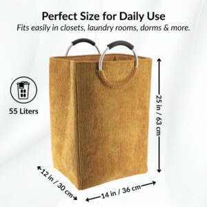 Laundry basket dimensions: 25x14x12 inches with 55L capacity
